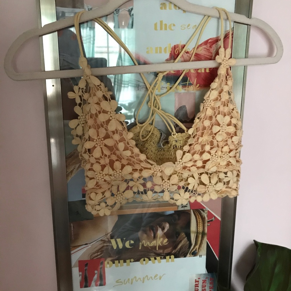 Free people miss dazie bralette in yellow!